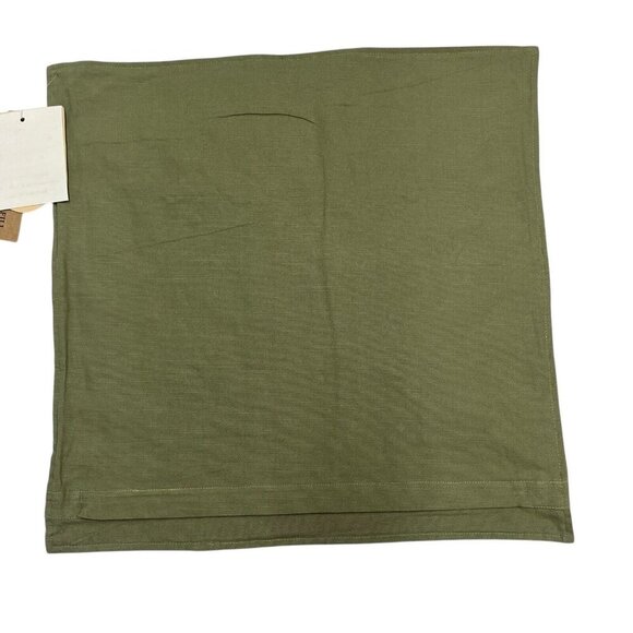 The Home Throw Pillow Covers Floral Birds 18x18 Embroidered Textured Cotton - Picture 2 of 12